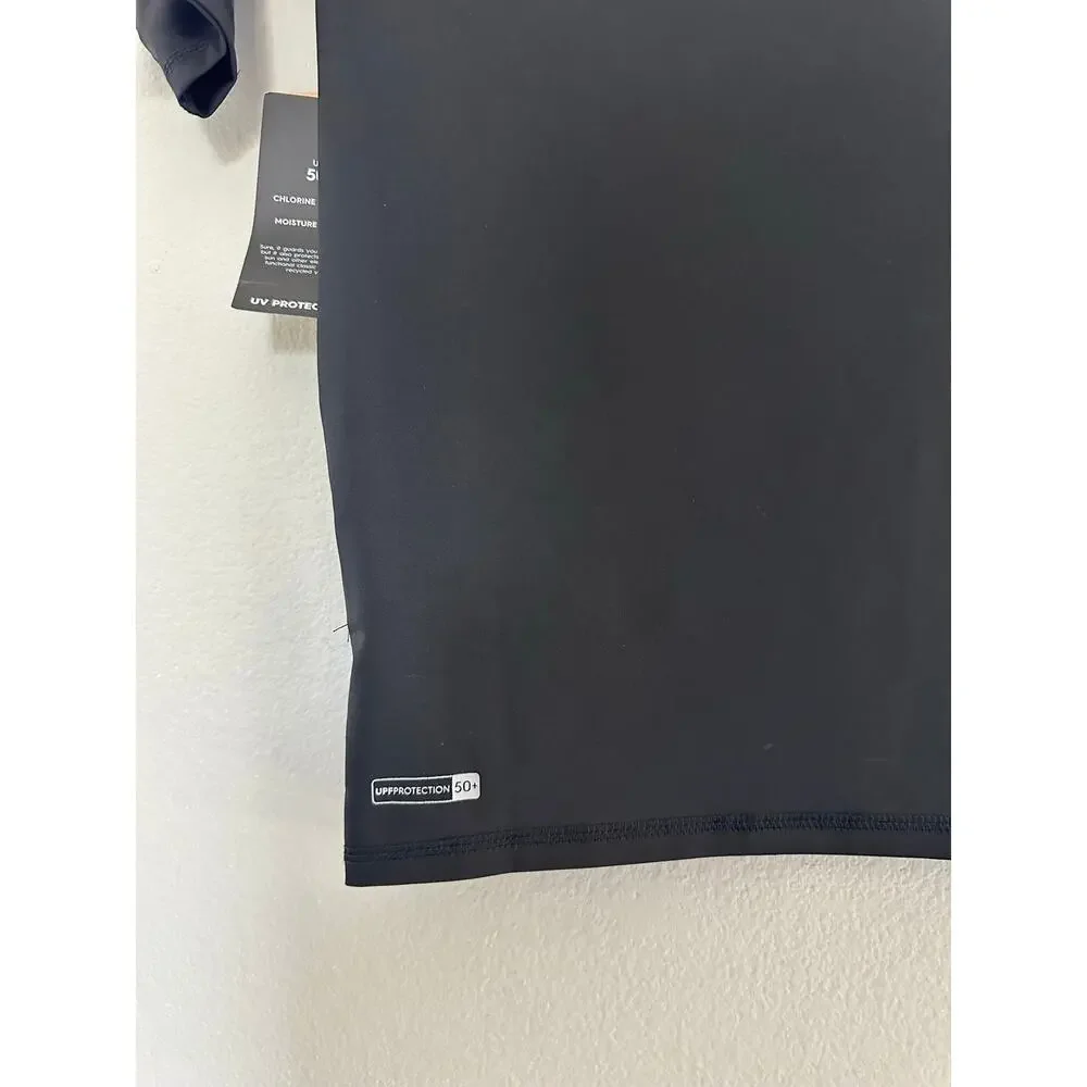Quiksilver Black Short Sleeve Rash Guard size L/14